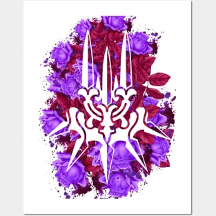 CLAN - Purple Flowers Style Posters and Art